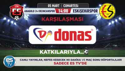 Erzincanspor - Eskişehirspor maçı canlı yayın Es TV 5 Mart 2022 Cumartesi