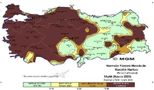 Eskişehir Kuraklık Riski 11 12 2020