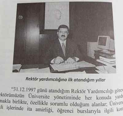 Nezih Varcan Rektör yardımcılığına atandığı yıl