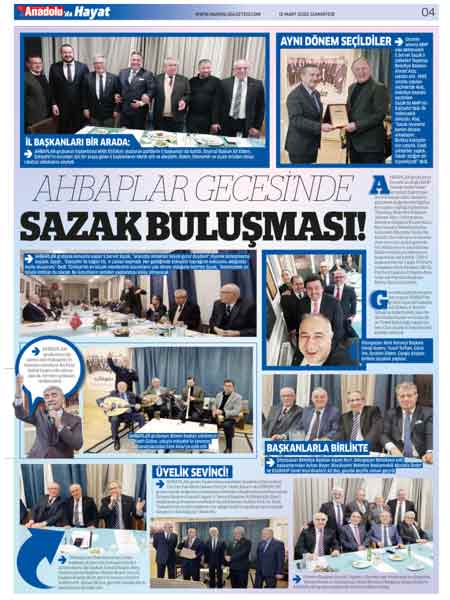 Anadolu'da Hayat Magazin Yaşam ekinde bu hafta...