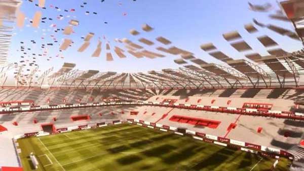 Dünyanın sökülebilir futbol stadı, 2020 yılında tamamlanacak ve gerekli izinlerin ardından 2022 Dünya Kupası için kullanılacak. Kaynak: Shift Delete