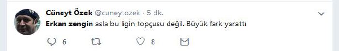 TFF 2’nci Lig play-off final karşılaşmasında Fatih Karagümrük, Sakaryaspor’u Selçuk Alibaz ve Ahmet Aras’ın golleriyle 2-0 yenerek Spor Toto 1’inci Lig’e yükseldi. Maçın yıldızı Eskişehirspor'dan tanıdığımız Erkan Zengin oldu Erkan Zengin'in performansı sosyal medyada kısa zamanda en çok konuşulan konu oldu. İşte Erkan Zengin hakkında Twitter'da yazılanlar. Kaynak: Fanatik