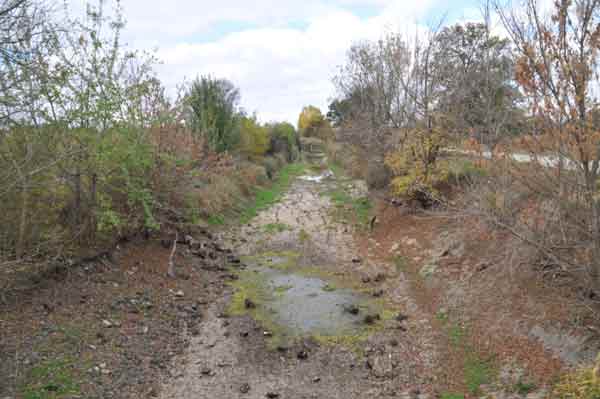 Zemininin bazı noktalarında çatlaklar oluşan kanal, kuraklığın boyutunu gözler önüne serdi. 