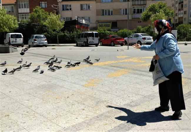 Korona virüs (Covid-19) tedbirleri kapsamında Ramazan Bayramı’nın ilk gününde saat 14.00 ile 20.00 arasında verilen izinle sokağa çıkan yaşlılar, bayramda dışarı çıkmanın mutluluğunu yaşadı. Bayramın buruk geçtiğini belirten yaşlılar, virüs dolayısıyla küçüklere ellerini öptüremedi.