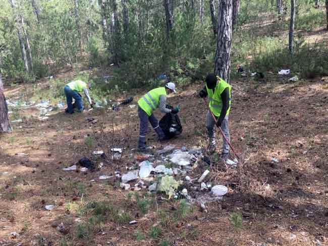 Eskişehir'de ısrarla ormanlık alanlara çöp atmaya devam eden vatandaşlar "Ormanlar sizin çöplüğünüz değil" diyerek uyarılıyor ancak maalesef sonuç alınamıyor