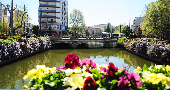 Eskişehir'de doğa, tüm güzelliğiyle göz kamaştırıyor. Pembe renkte çiçekler açan ağaçlar ve Porsuk Nehri'nin kıyısındaki mor renkli asmalar, adeta kartpostallık bir görüntü oluşturuyor.

Kentin bazı bölgelerinde çiçekler ve ağaçlar, olağanüstü bir manzara sunuyor. Şubat ayının ortalarından itibaren başlayan çiçeklenme, normal şartlarda Nisan ortası veya Mayıs başında görülen zamandan yaklaşık 2 ay önce gerçekleşti.

Bu erken çiçeklenme, geçtiğimiz yıllara kıyasla son derece sıcak geçen kış mevsiminden kaynaklanıyor. Bu sıcaklık, ağaçların erken tomurcuklanmasına ve çiçeklerin açmasına neden oldu.

Muhteşem manzaralar görenleri hayran bırakarak doğanın gücünü ve zarafetini bir kez daha hatırlatıyor. Vatandaşlar bu güzelliklerin keyfini çıkartıyor.