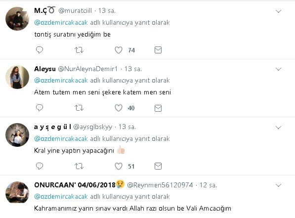 Öğrencilerin bu paylaşımları görenleri gülümsetti. 