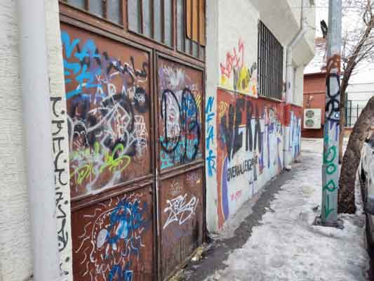 Eskişehir’de bazı binaların duvarlarını sprey boyalarla adeta baştan başa dolduran ve bazıları küfür içerikli olan yazılara her gün yenileri ekleniyor.