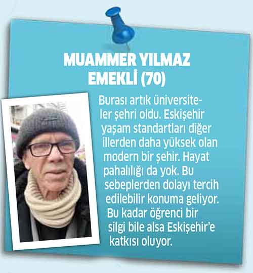 Üç önemli üniversitesiyle her geçen yıl öğrenci nüfusu artan Eskişehir, Türkiye’nin öğrenci kenti olarak anılıyor. Biz de vatandaşlara öğrenci kenti Eskişehir ile ilgili olarak düşüncelerini sorduk.