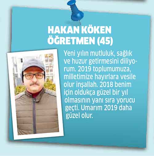 2018 yılını geride bıraktık. 2019’a ilk adımımızı attığımız şu günlerde vatandaşlarımıza “Yeni yıldan beklentileriniz nedir?” diye sorduk. Hazırlayan: Ecem Efekan