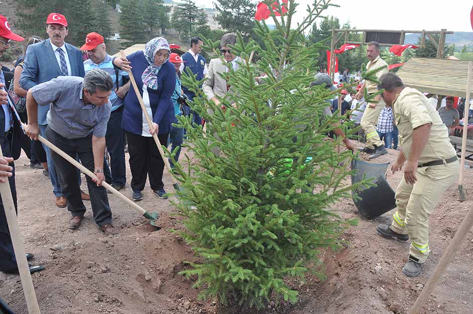 Karacaşehir bölgesinde oluşturulan dev bayrak İstanbul ve Kütahya yollarından da görülebilecek. Dev bayrakla birlikte, Şehit Astsubay Mustafa Özdemir anısına oluşturulan hatıra ormanının açılışı yapıldı. Açılışta vatandaşlar ve protokol üyeleri hatıra ormanı için fidan dikti.