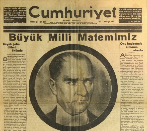 Mustafa Kemal Atatürk’ün vefatının ardından 11 Kasım 1938 günü yayınlanan gazeteler, ünlü araştırmacı Taha Toros’un arşivinden gün yüzüne çıktı. İHA