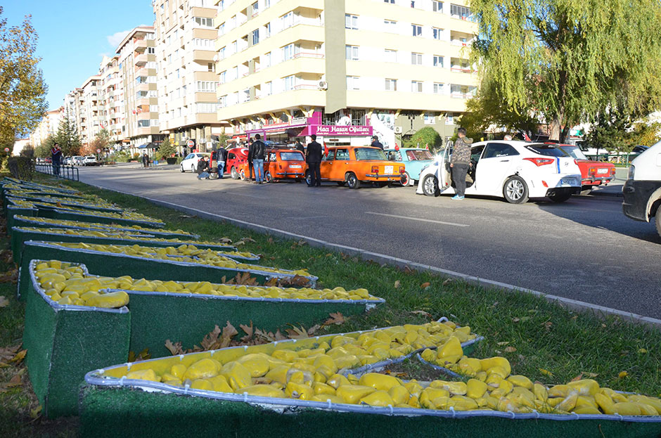 Eskişehir'de klasik otomobilleri ile bir araya gelen sürücüler, saat 09:05'de hep birlikte Ata'ya saygı duruşunda bulundular. 