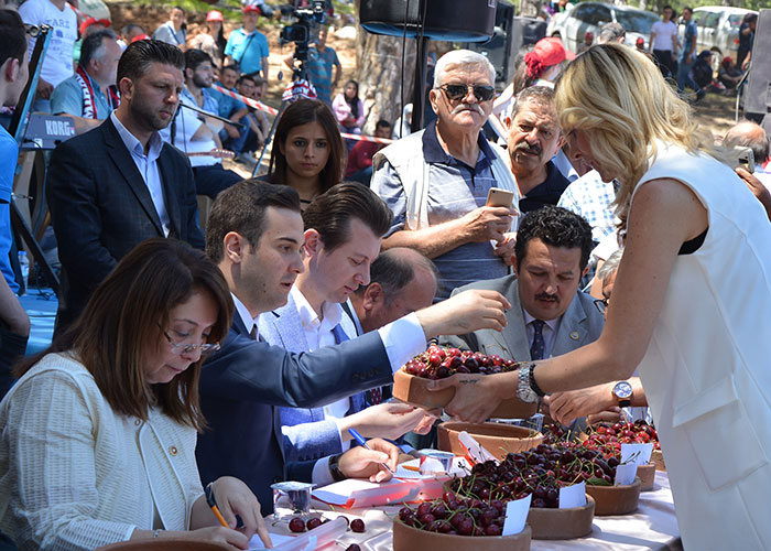 Mihalıççık ilçesinde bu yıl 39'uncusu düzenlenen kiraz festivali renkli görüntülere sahne oldu. 