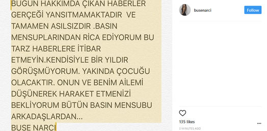 Çıkan haberlerden sonra Buse Narcı'dan açıklama geldi: