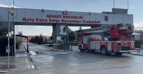 Bolu cezaevinde gerçeği aratmayan yangın tatbikatı