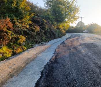 Düzce'de Köy Yollarında Yağmur Suyu Kanalı Çalışmaları Tamamlandı