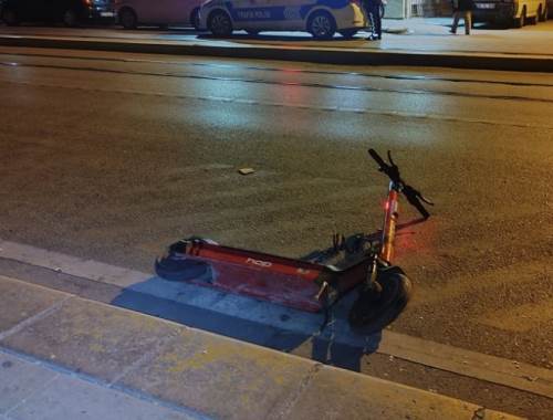 Eskişehir'de elektrikli scooter kadına çarptı