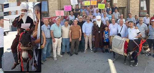 Eskişehir'de eşek üstünde protesto: 19 bin kişi PTT'siz mi kalacak?