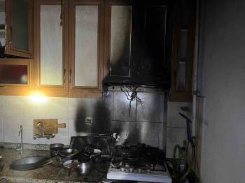 Mutfakta Çıkan Yangın Panik Yarattı

