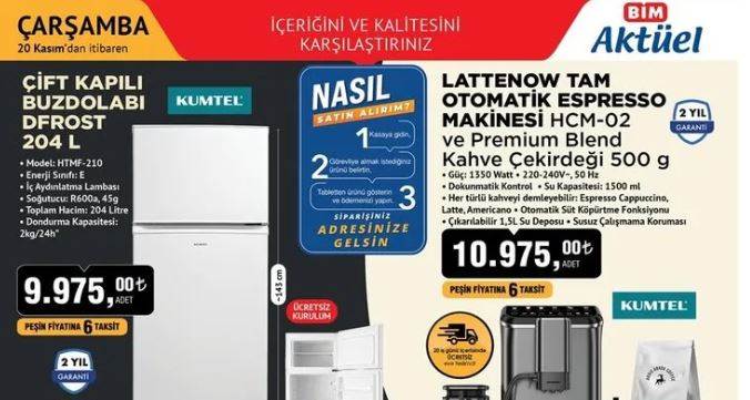 BİM 22 Kasım Kataloğu: BİM'e Bu Hafta Hava Temizleyici,Valiz Seti, Çatal Kaşık Bıçak Seti, Porselen Çerezlik, Espresso Makinesi Geliyor!