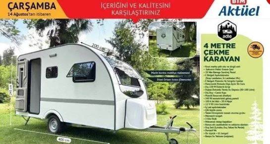 BİM'e Bu Hafta Çekme Karavan, Cam Temizleme Robotu, Deniz Scooter'ı, Trambolin ve Tiny House Geliyor! 13-16 Ağustos BİM Aktüel Ürünleri