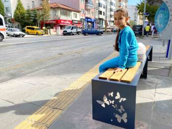 Bozüyük’Te Ana Caddeye Yerleştirilen Dekoratif Banklar
