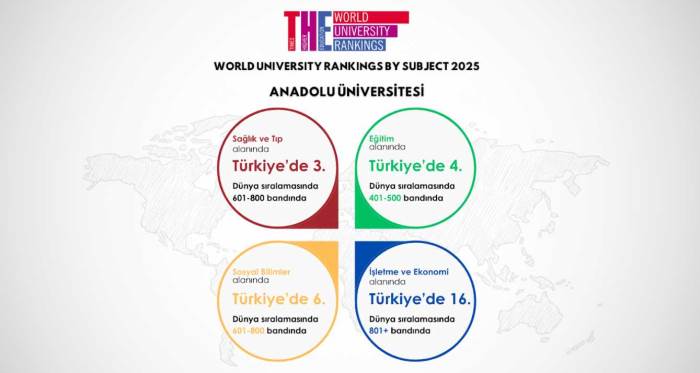 Eskişehir Anadolu Üniversitesi'nin yükselişi sürüyor