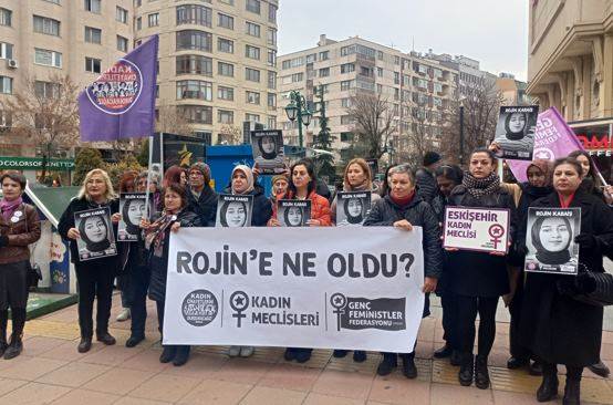 Eskişehir'de kadınlar, Rojin Kabaiş için seslerini yükseltti