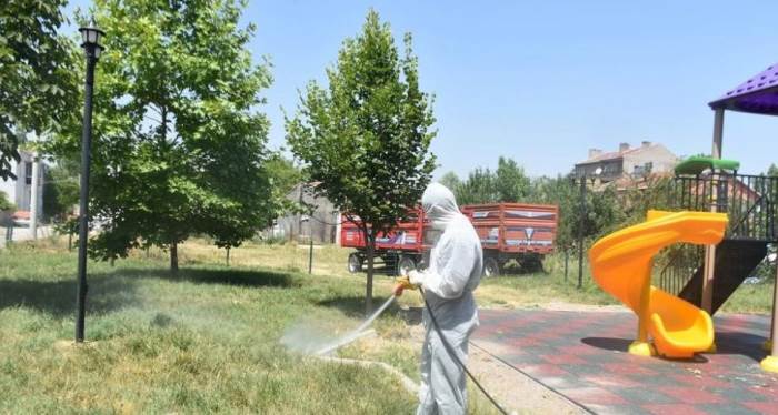 Eskişehir'de sıcak havaların artmasıyla ilaçlama çalışmaları hız kazandı