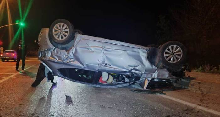 Eskişehir'de trafik kazası: Takla atıp yaralandı!