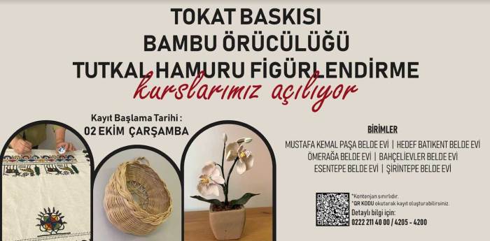 Eskişehir'de ücretsiz el sanatları kursları için kayıtlar başladı