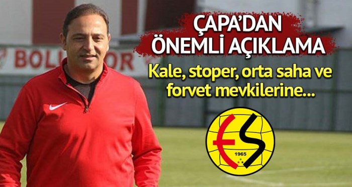 Eskişehirspor teknik direktöründen önemli açıklama