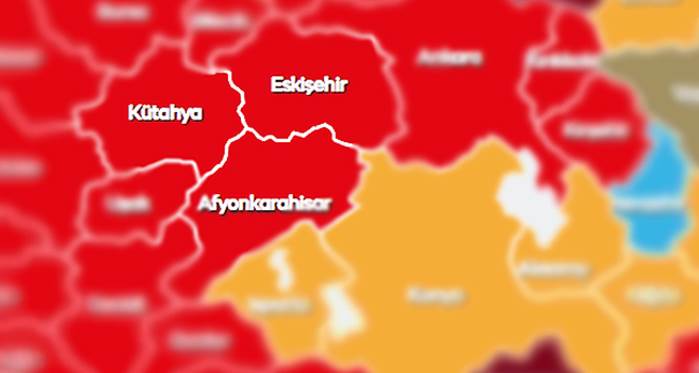 Komşular Eskişehir'i kıskandı: Afyon ve Kütahya da kırmızıya boyandı!