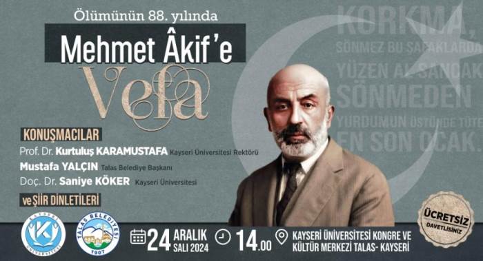 Mehmet Akif Ersoy, vefatının 88. yılında anılacak