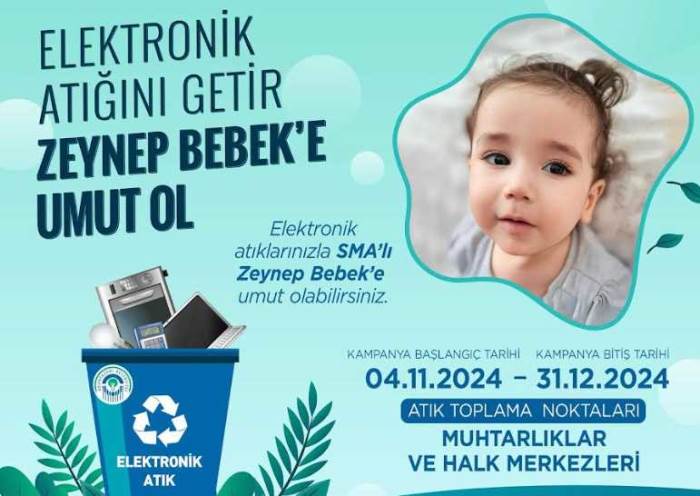 Odunpazarı Belediyesi’nden SMA’lı Zeynep bebek için destek kampanyası