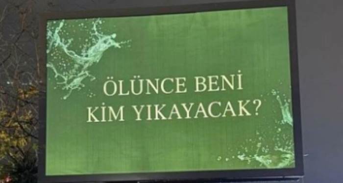 Ölünce beni kim yıkayacak nedir, neyin reklamı, hangi reklamın afişi? Gassal ne demek?