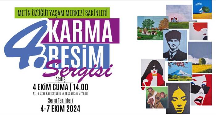 Tepebaşı'nın sevilen merkezinden "4. Karma Resim Sergisi"