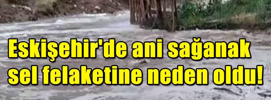Eskişehir'de ani sağanak sel felaketine neden oldu!